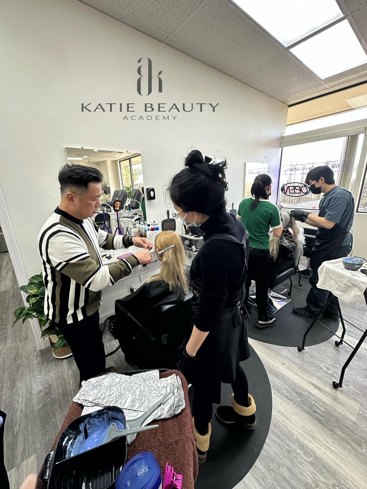 Cosmetology students at Katie Beauty Academy